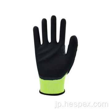 ヘスパックスニトリルコーティング油田安全防止手袋
